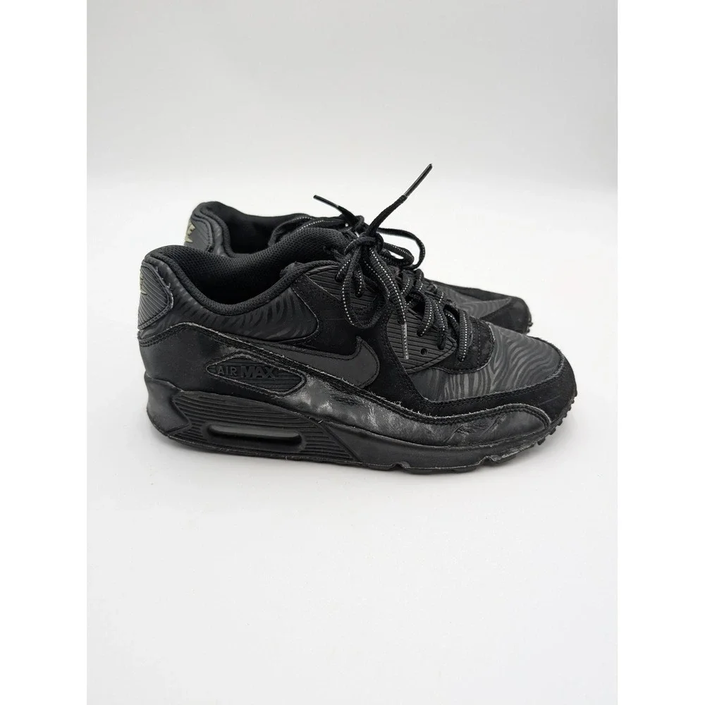 Nike Air Max 90 Shoes Youth Size 6.5Y Black Kids Running Sneaker GS‎ 307793-074